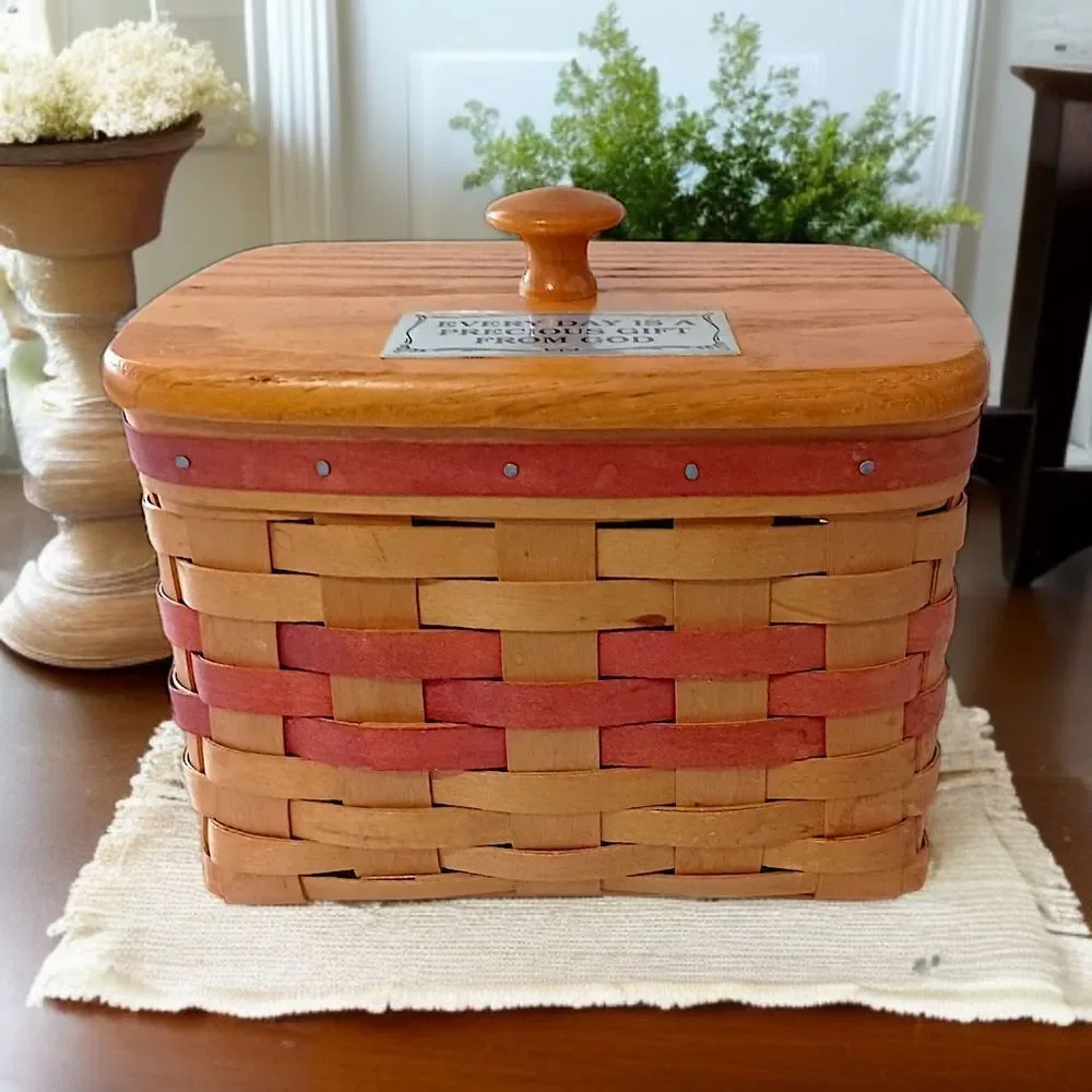Bradford Basket Co Basket Lidded Handmade USA‎ Everyday A Precious Gift From God